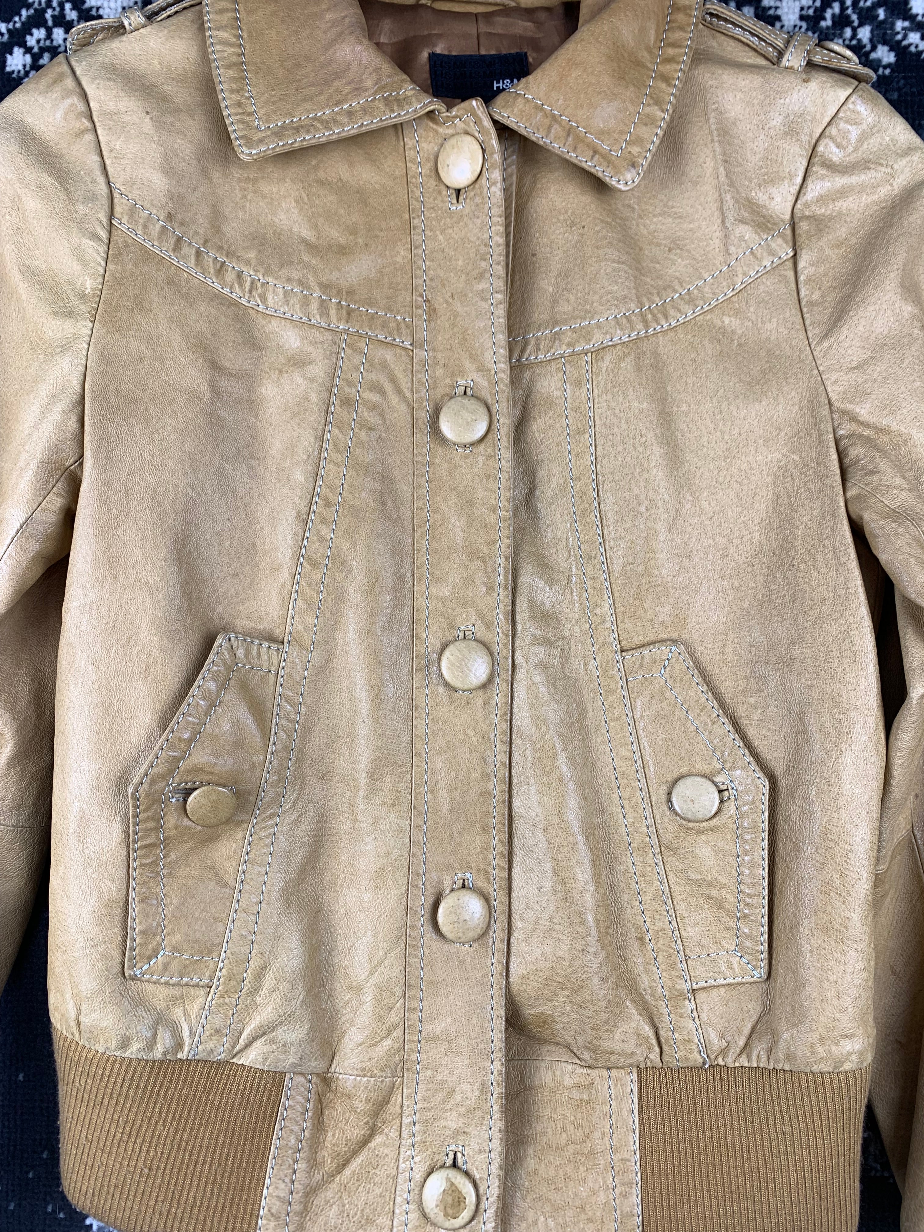 Women's Y2K Light Brown Leather Jacket