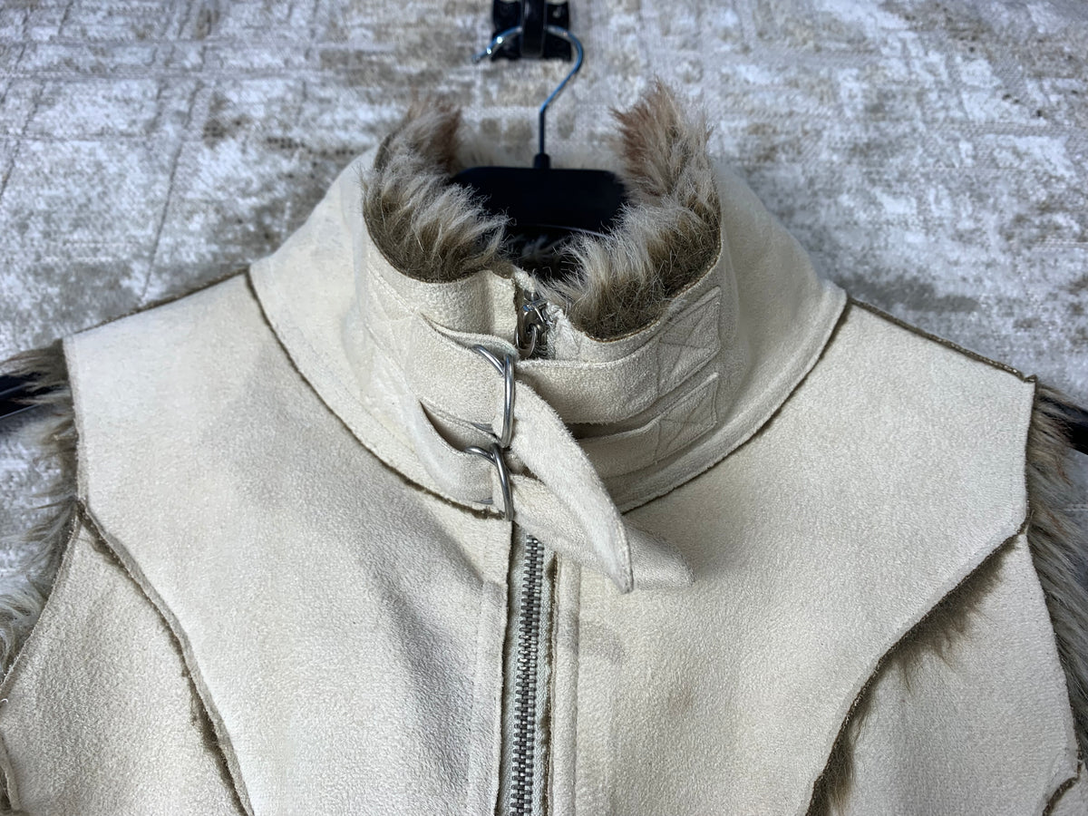 Vila Clothes Faux Shearling Fur Gilet