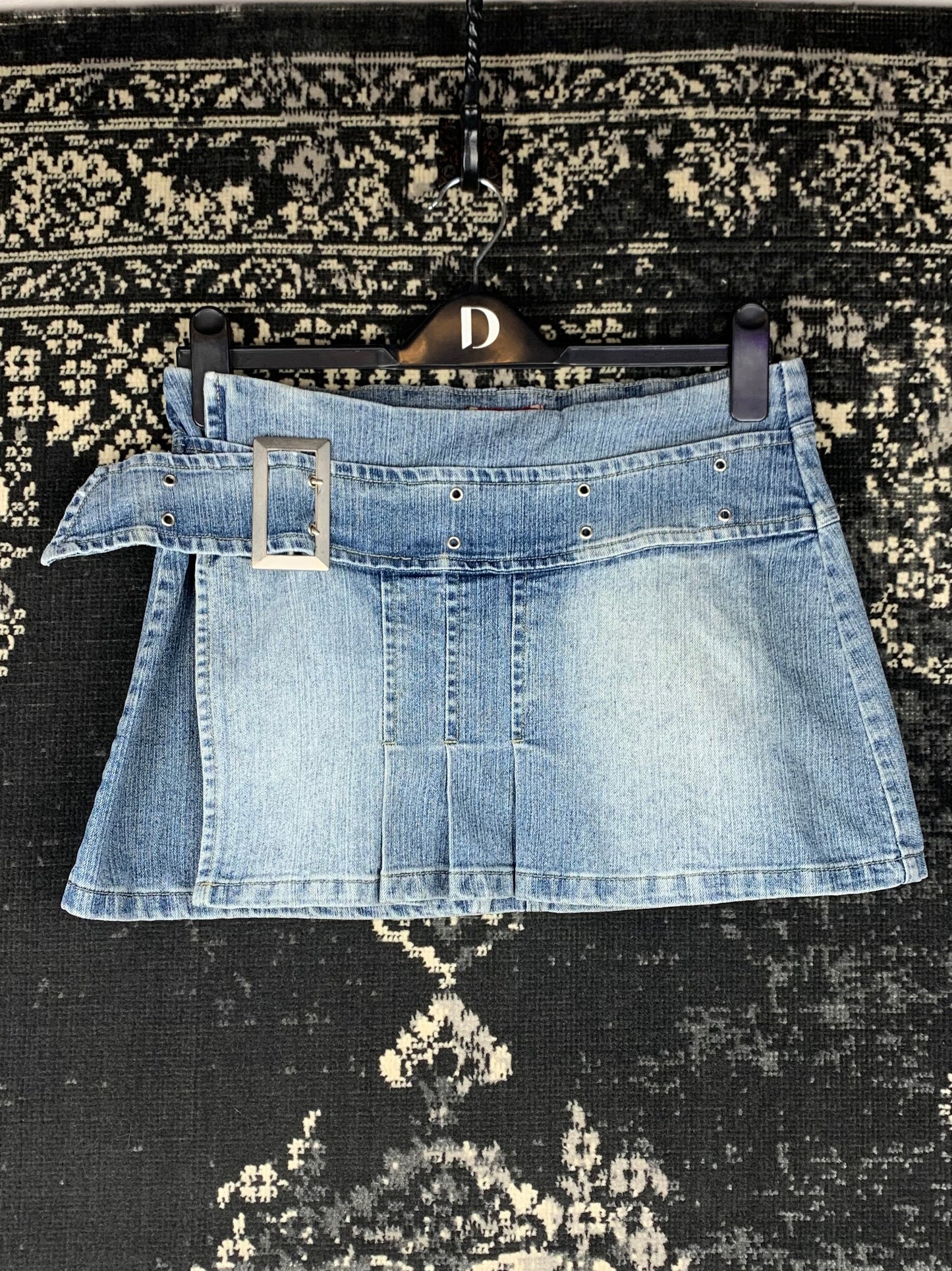 Y2K Women's Denim Mini Skirt With Belt