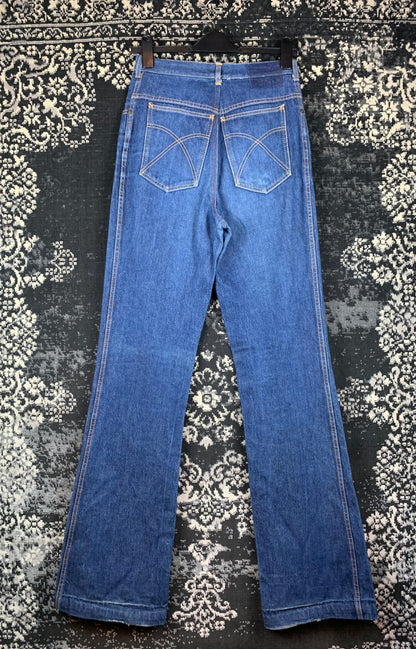 Men's Vintage Blue Flared Long Jeans