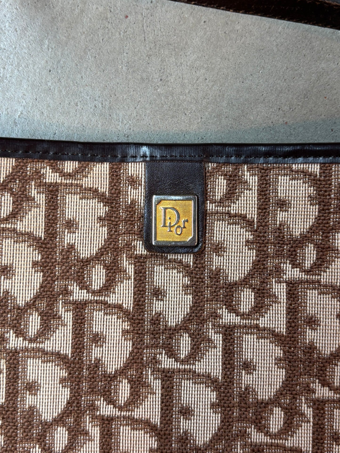 Vintage Christian Dior Brown Shoulder Bag