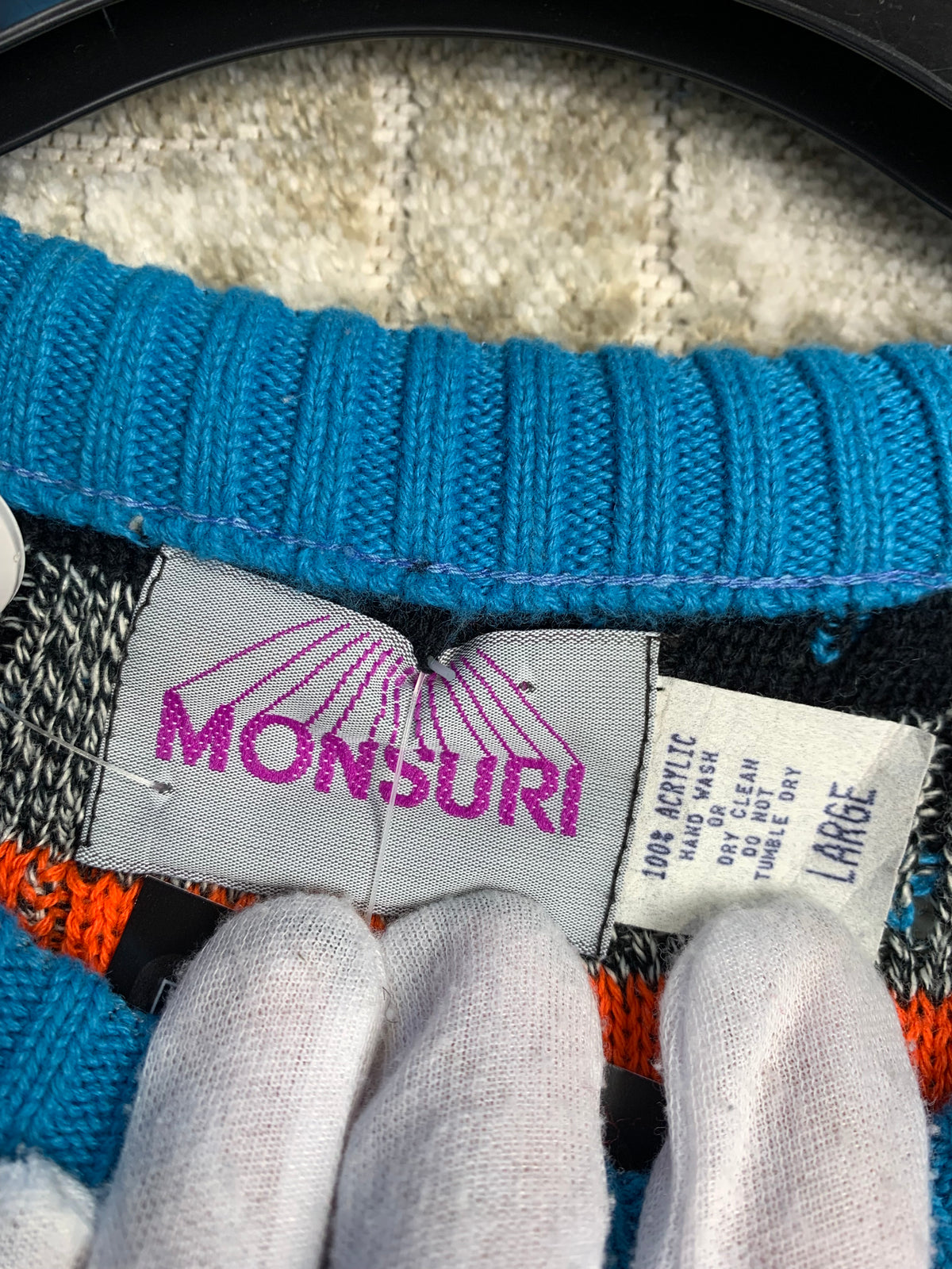 Monsuri Textured Wave Knit Sweater