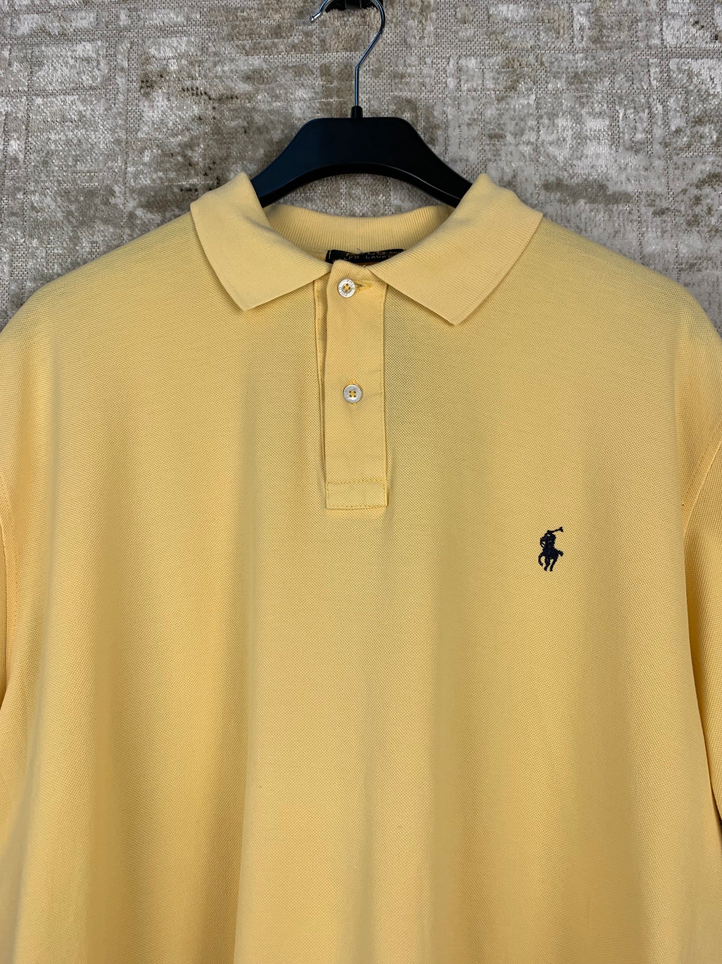 Mens Vintage Butter Yellow Polo Ralph Lauren Shirt