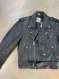 Vintage Black Leather Biker Jacket