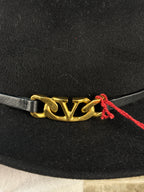 Valentino Garavani Logo-Plaque Fedora Hat