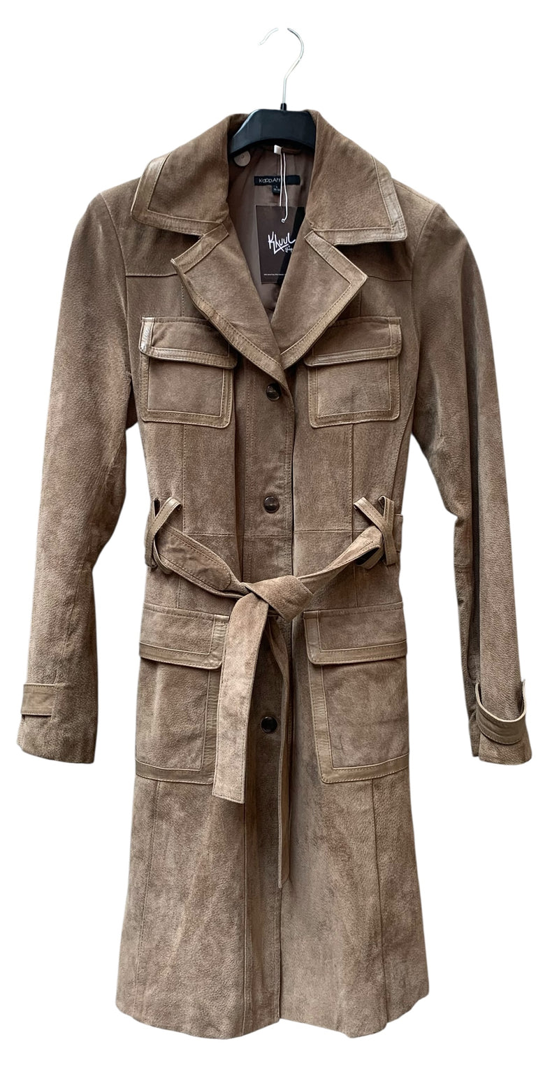 KappAhl Belted Leather Trench Coat