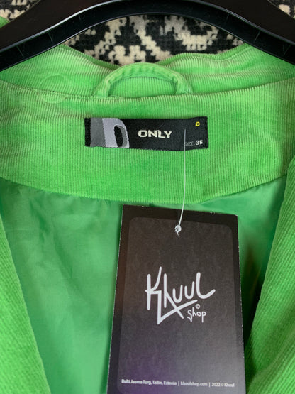 Women's Retro ONLY Green Corduroy Blazer