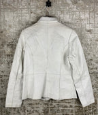 Vintage LA City White Leather Jacket