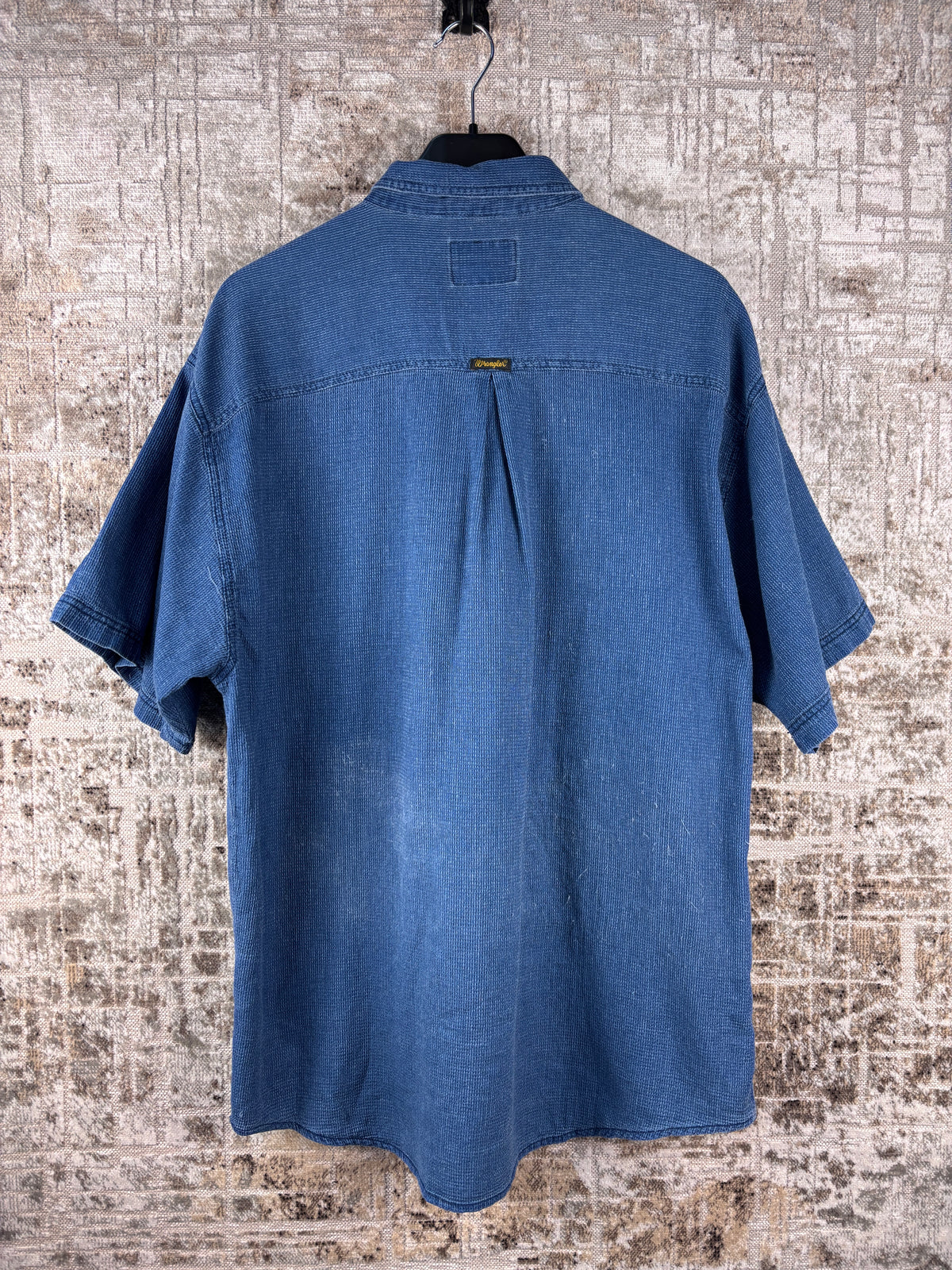 Men's Vintage Wrangler Dark Blue Button-Up