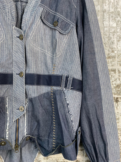 Womens Vintage Denim Patchwork Jacket