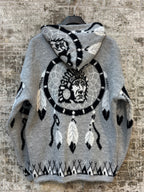 Dreamcatcher Knit Zip Hooded Cardigan