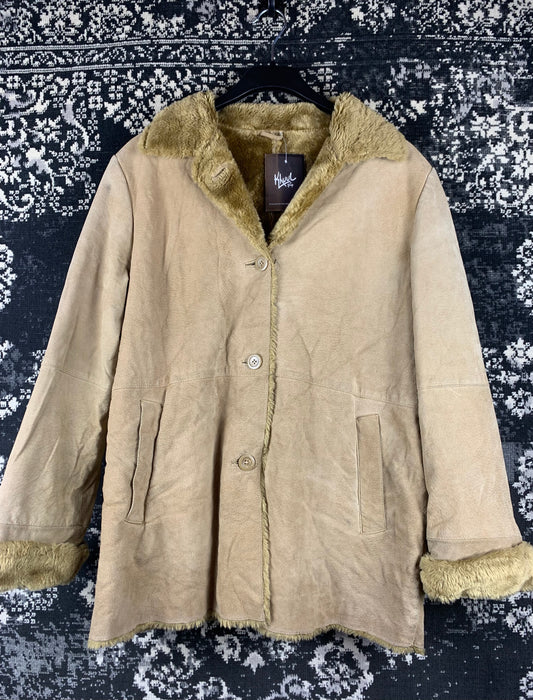 Women's Vintage Light Brown Faux Suede Coat