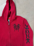 HT Fashion Red Zip Hoodie