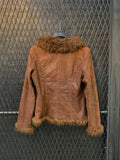 Womens Y2K Leatitia Rosa Button Up Jacket