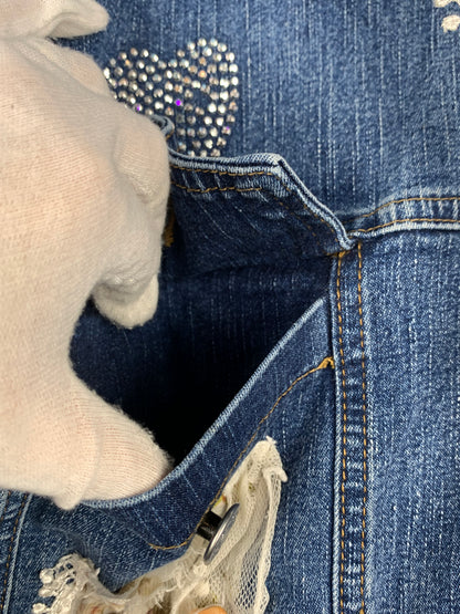 Demin&Co Blue Jean Jacket with Lace Details