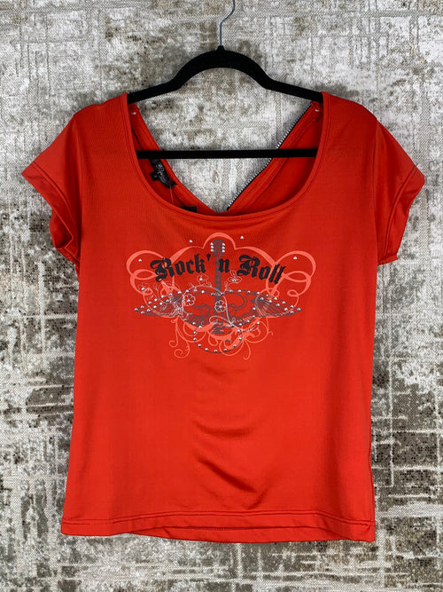 Women's Y2K Rock 'n' Roll Red T-Shirt