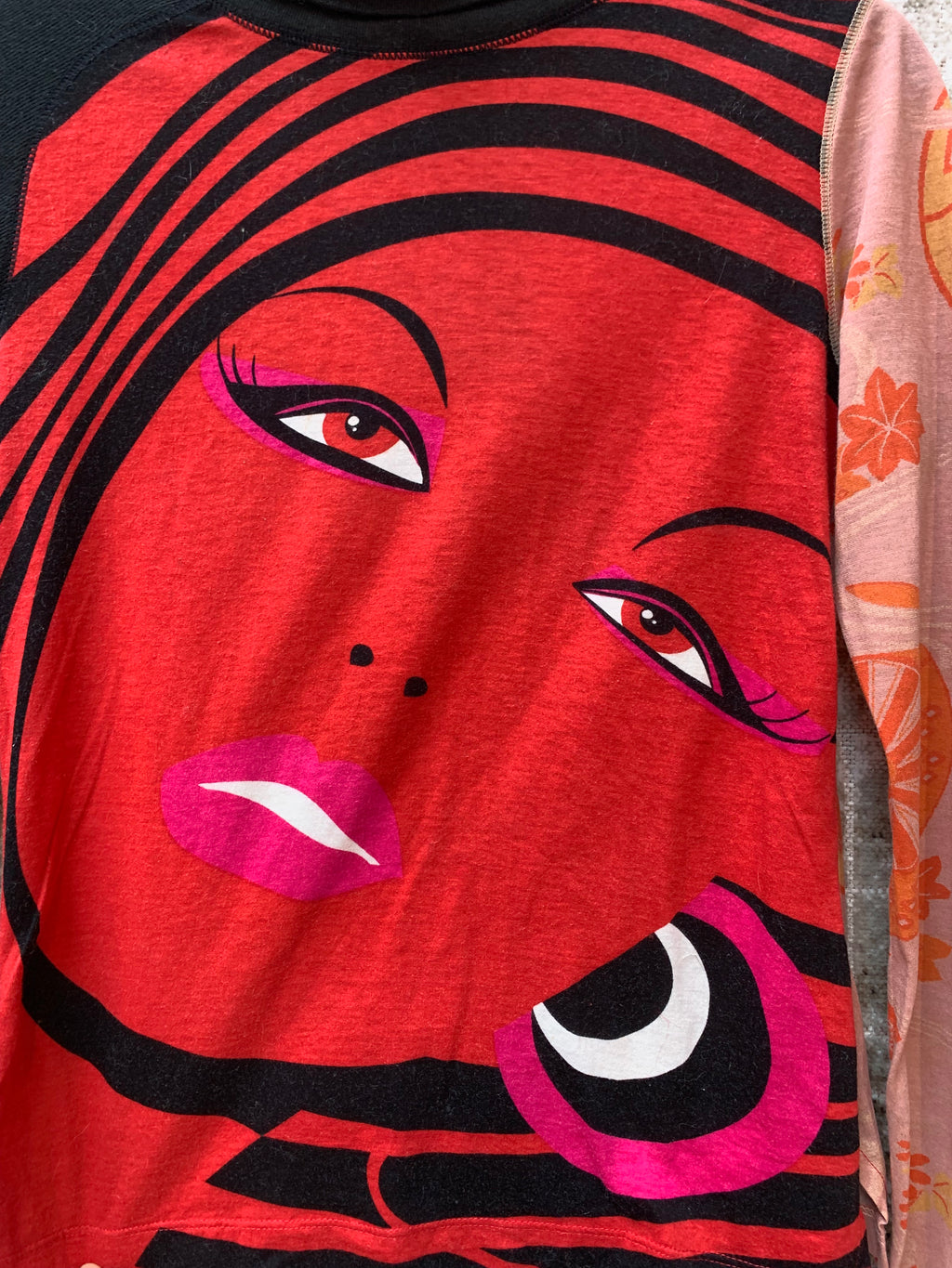 Custo Barcelona Y2K Graphic Turtleneck Top