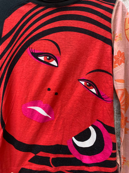 Custo Barcelona Y2K Graphic Turtleneck Top