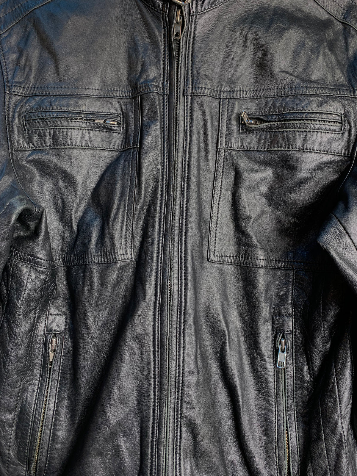 Calisyo Lambskin Leather Biker Jacket