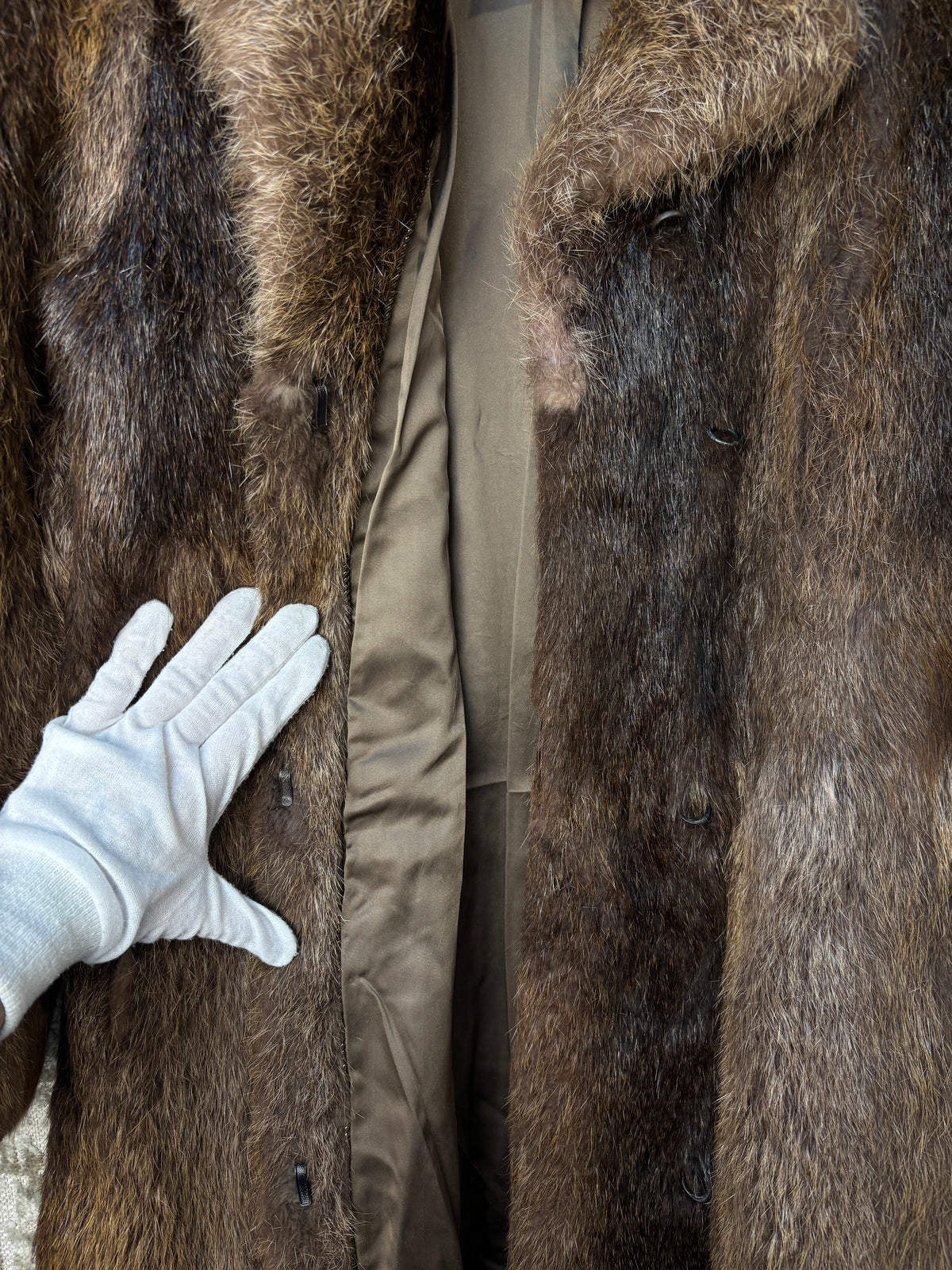 Vintage Long Beaver Fur Coat