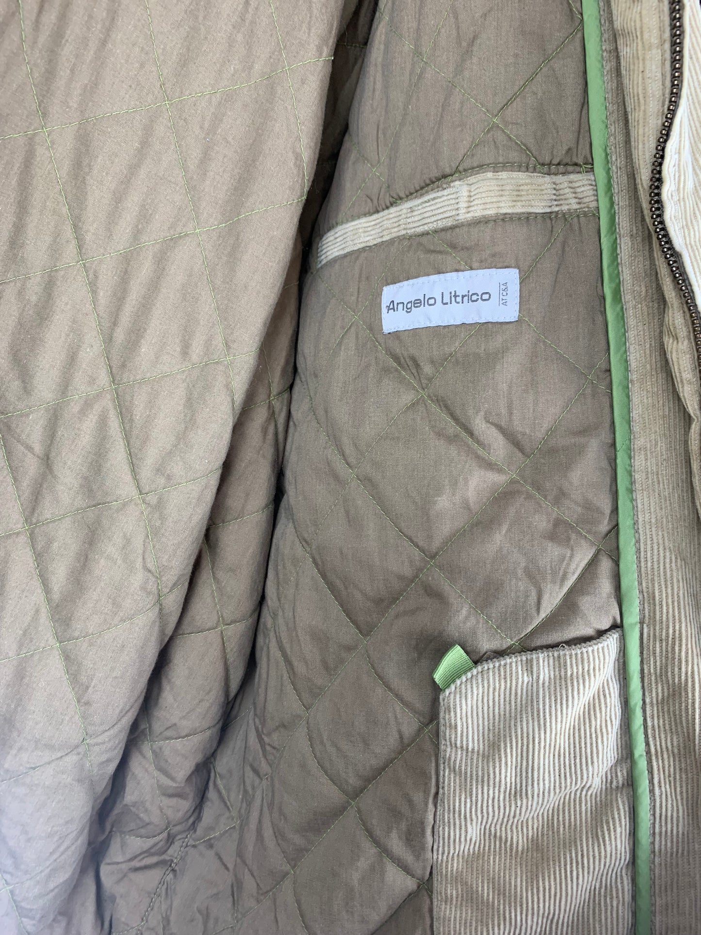 Mens Vinatege Function And Comfort Corduroy Beige Jacket