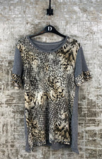 Womens Y2K Animal Print Top