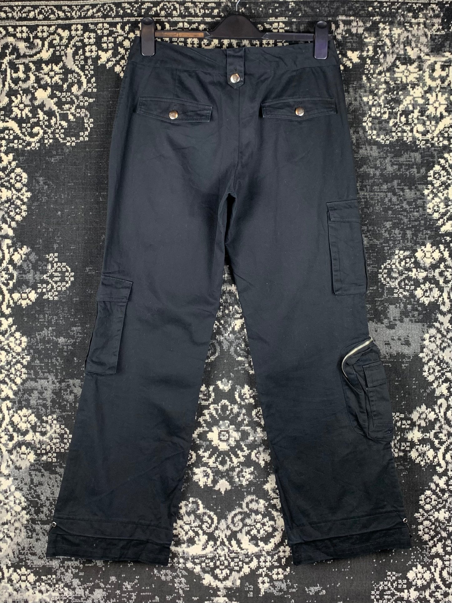 Y2K Vintage Black Men Alternative Cargo Pants