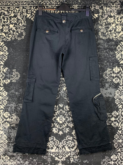 Y2K Vintage Black Men Alternative Cargo Pants