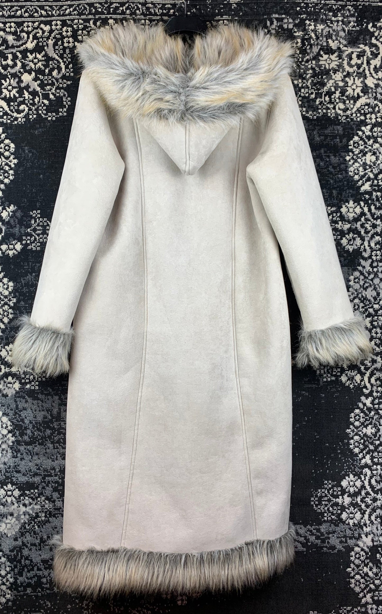 Women's Vintage Beige Faux Shearling Coat