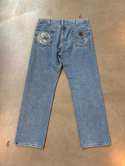 Custom Hand-Painted Carhartt Jeans by Hugo