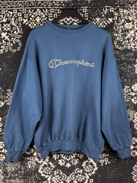 Men's Vintage Champion Navy Blue Sweatshirt