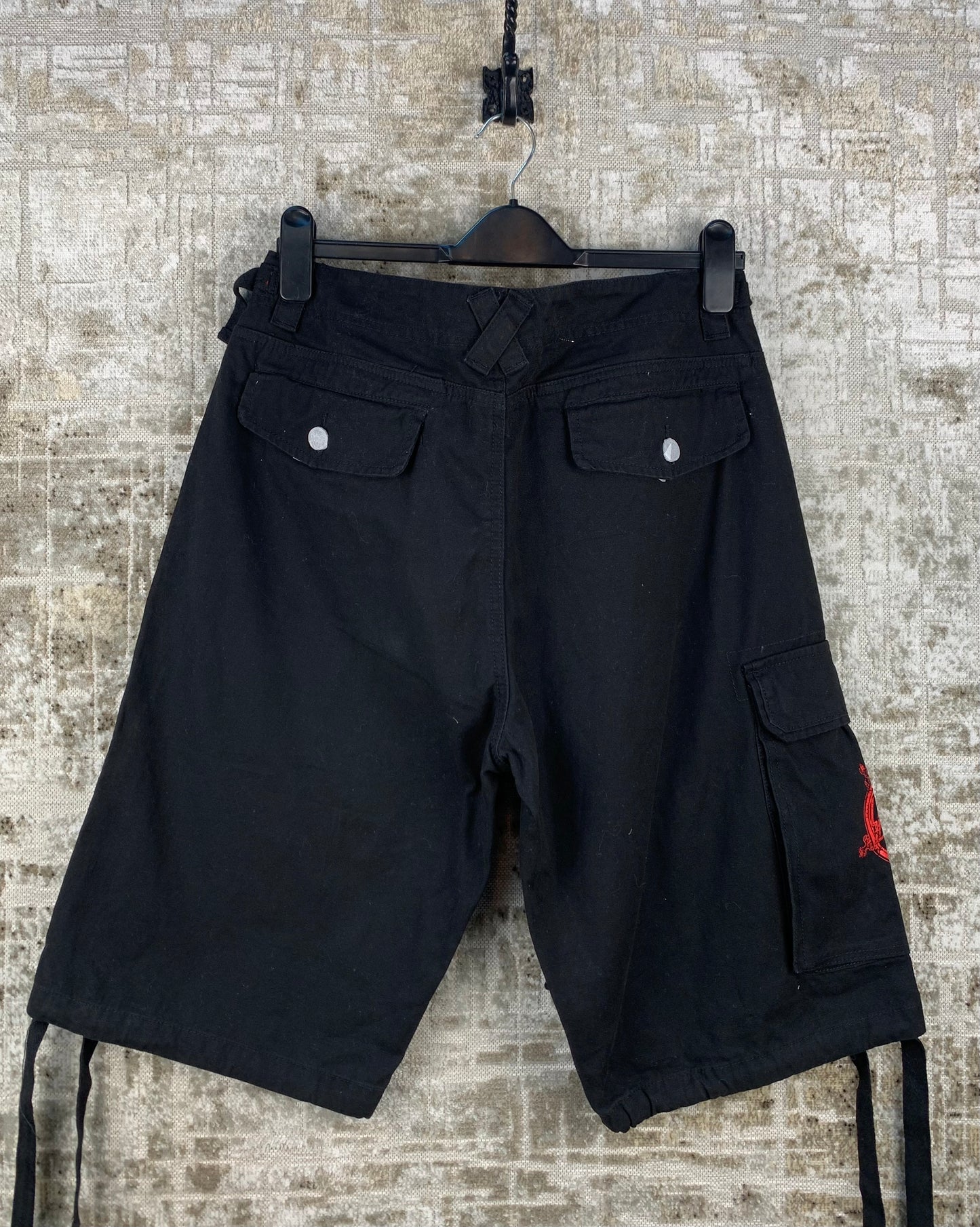 Men's Slayer Black Cargo Shorts