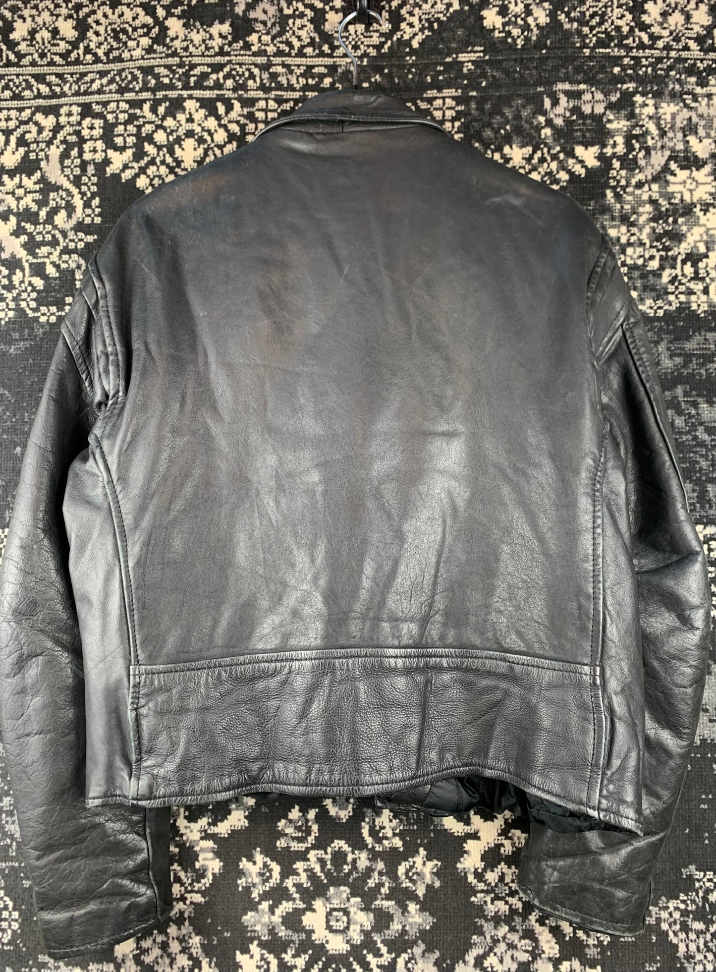 Men's Vintage Black Biker Leather Jacket
