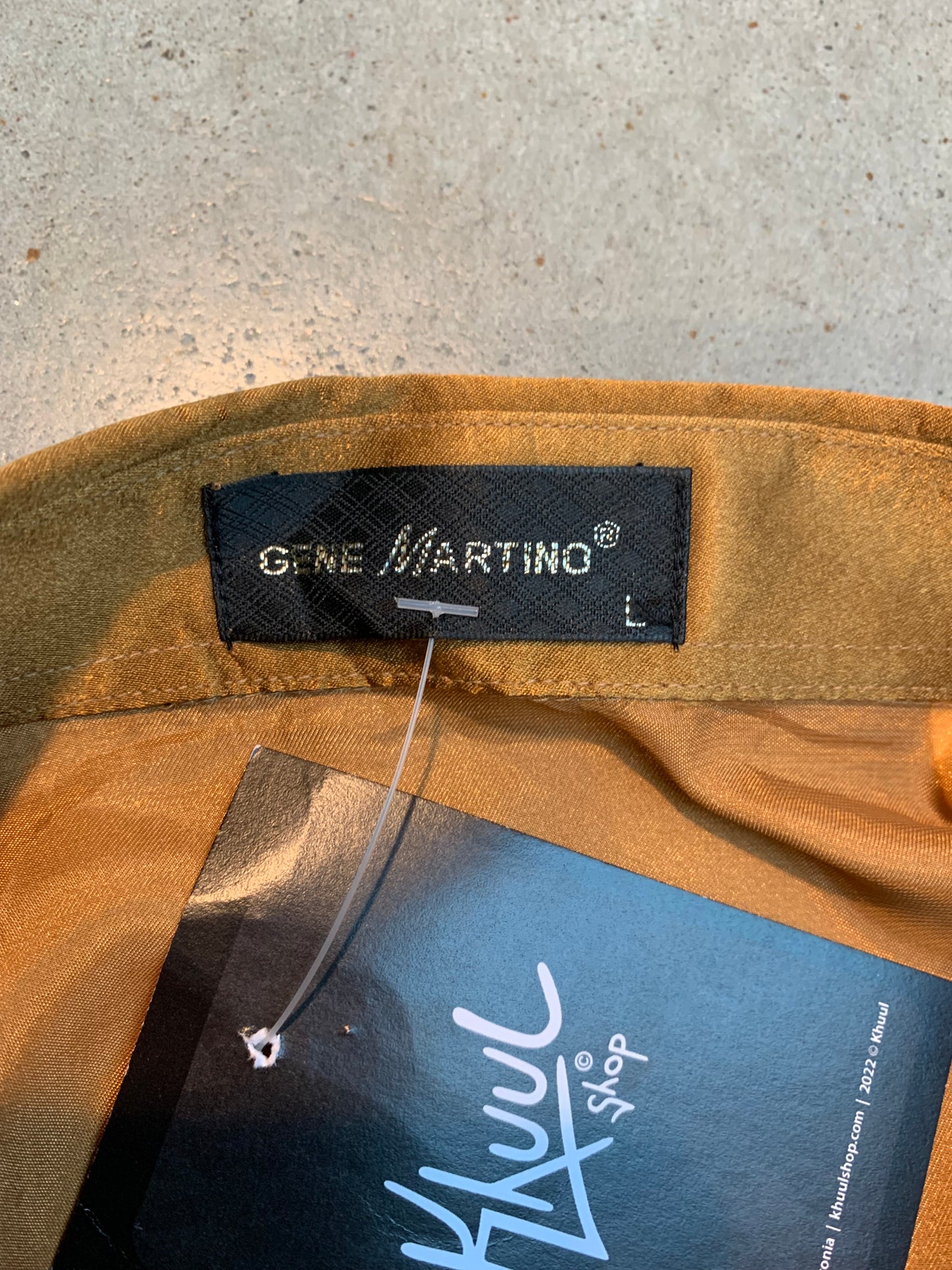 Gene Martino Men's Long Sleeve Satin Shirt