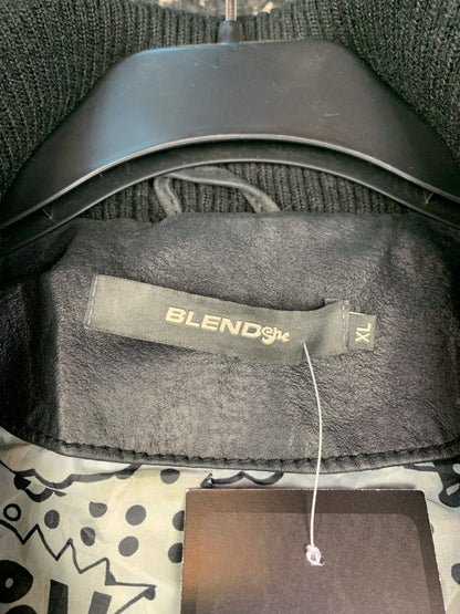 Unisex Y2K Black Faux Leather Bomber Jacket