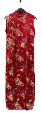 Floral Brocade Cheongsam Maxi Dress