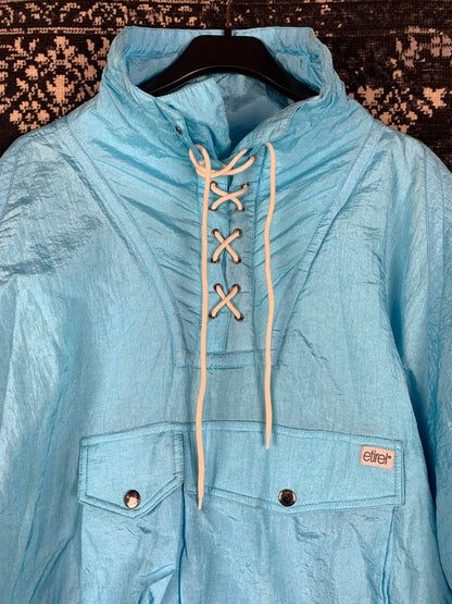 Men's Vintage Light Blue Lace-Up Ski Jacket