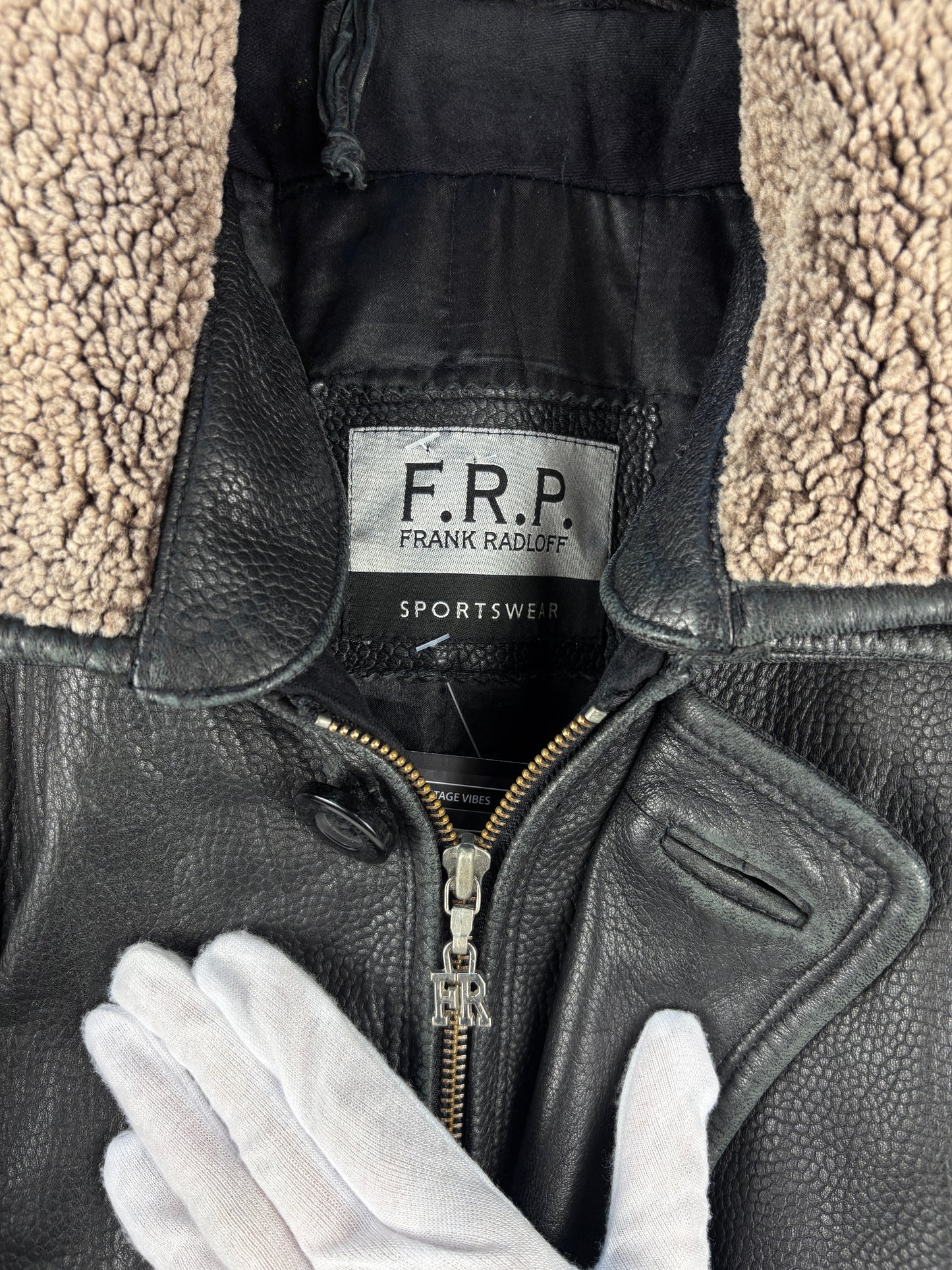 Men's Vintage Frank Radloff Black Leather Jacket