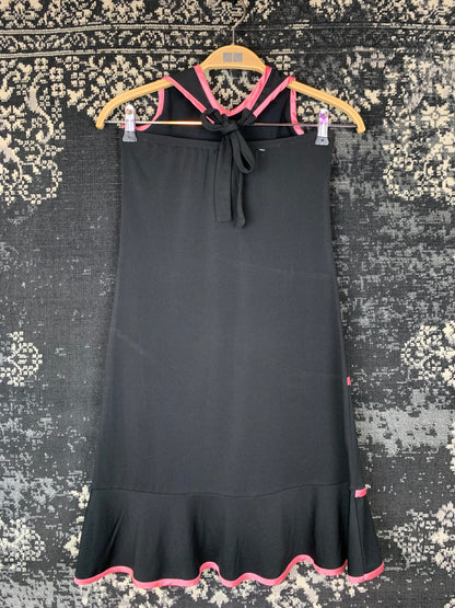 Y2K Women's Black Sleeveless Coquette Dress