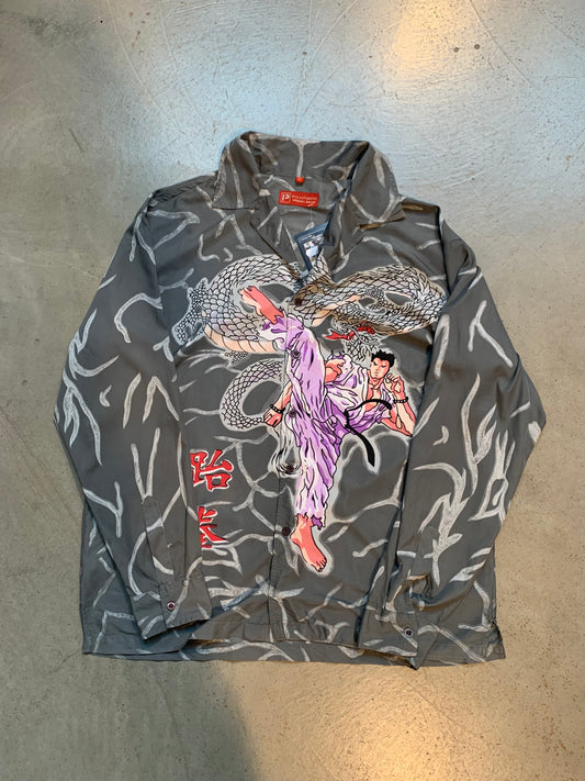 Men's Y2K Japanese Style Karate Button-Up Shirt