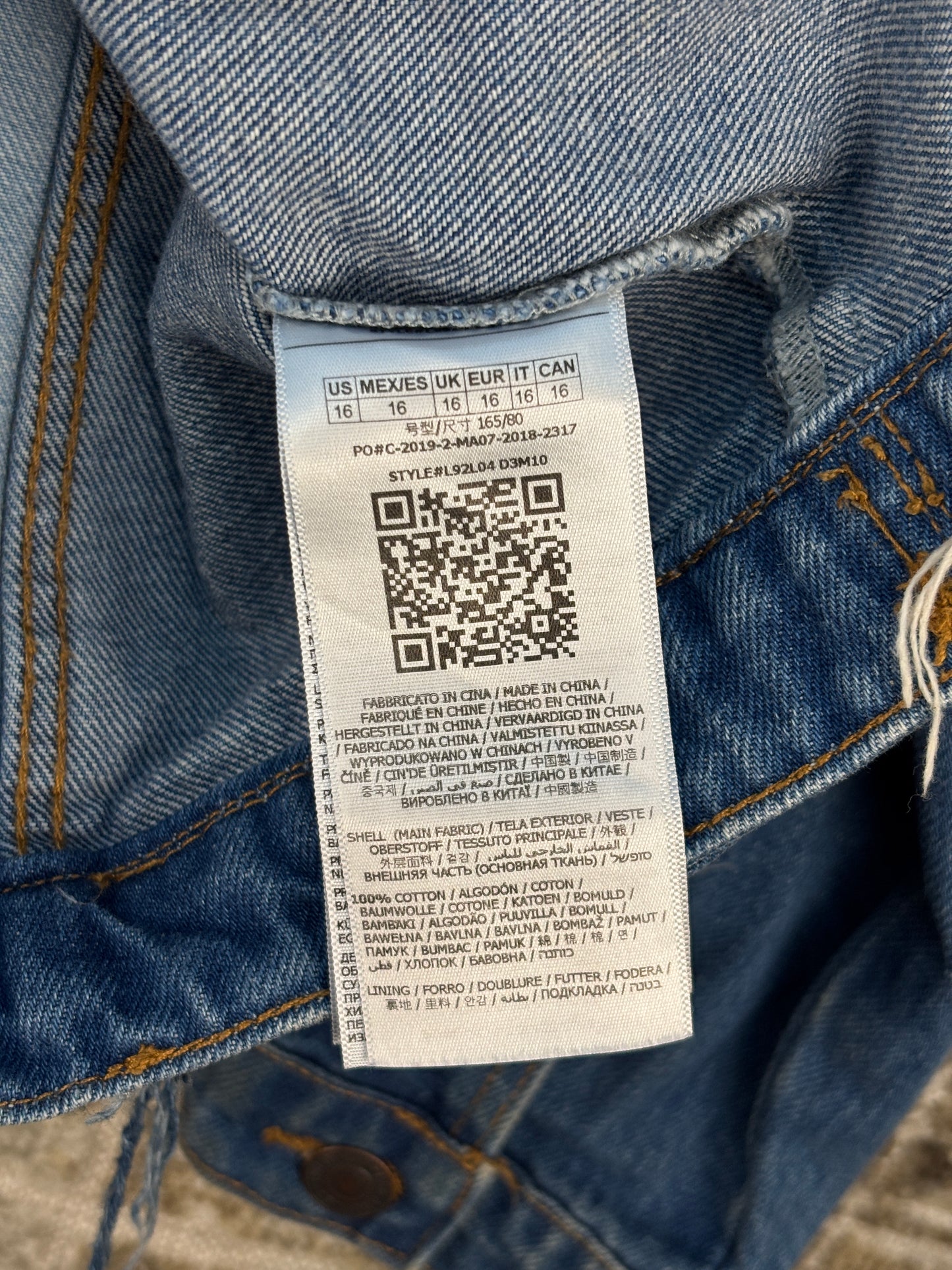 Womens Y2K Guess Dragon Embroidery Denim Jacket