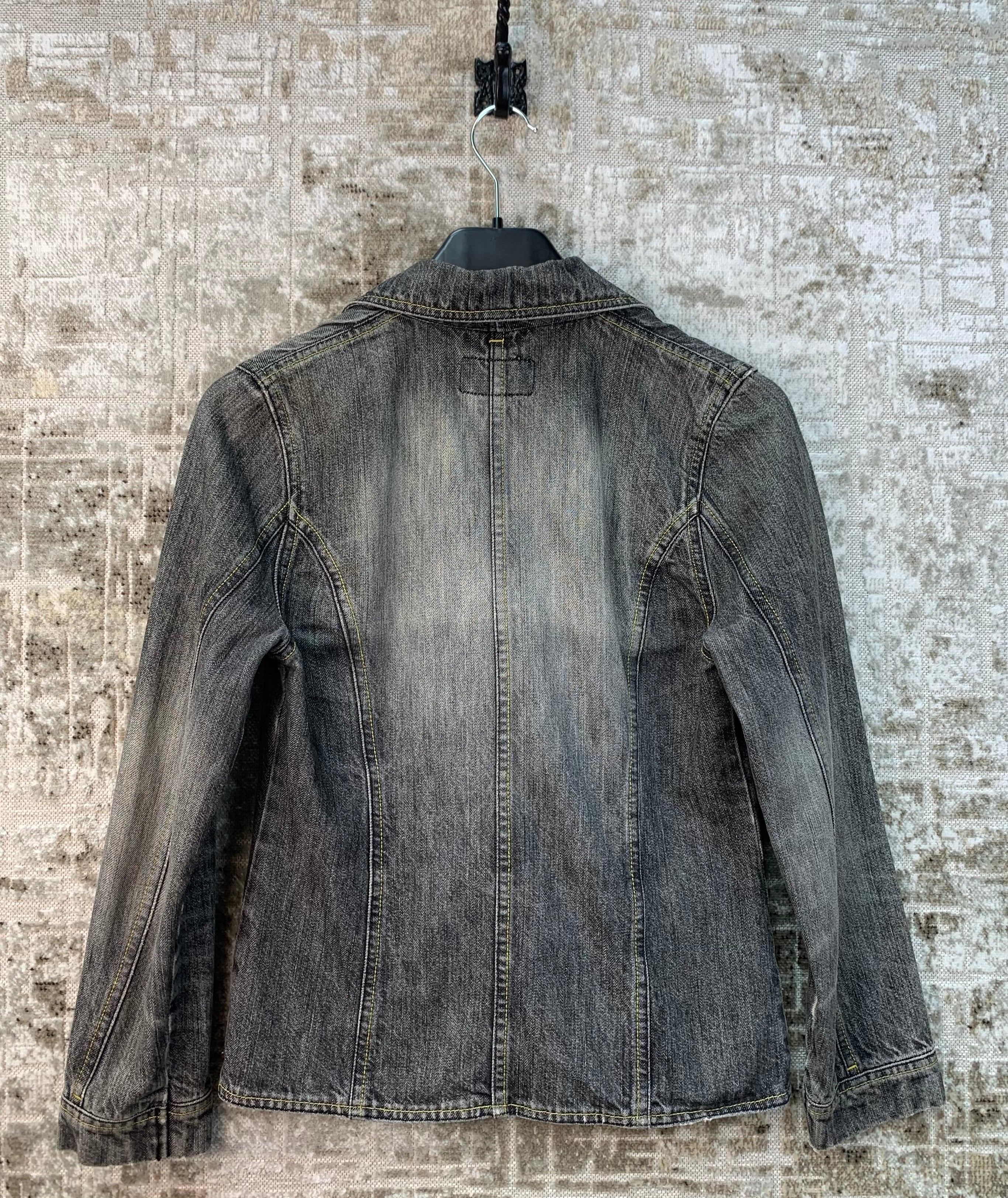 Womens Y2K Dark Grey Jean Jacket