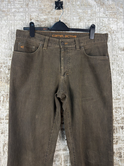 Mens Vintage Camel Active Brown Jeans