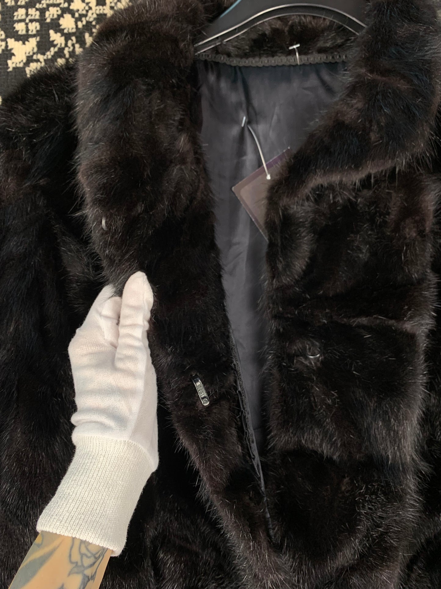 Vintage Long Black Mink Fur Coat