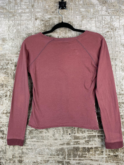 Womens Y2K Vintage Mauve Graphic Long Sleeve Top