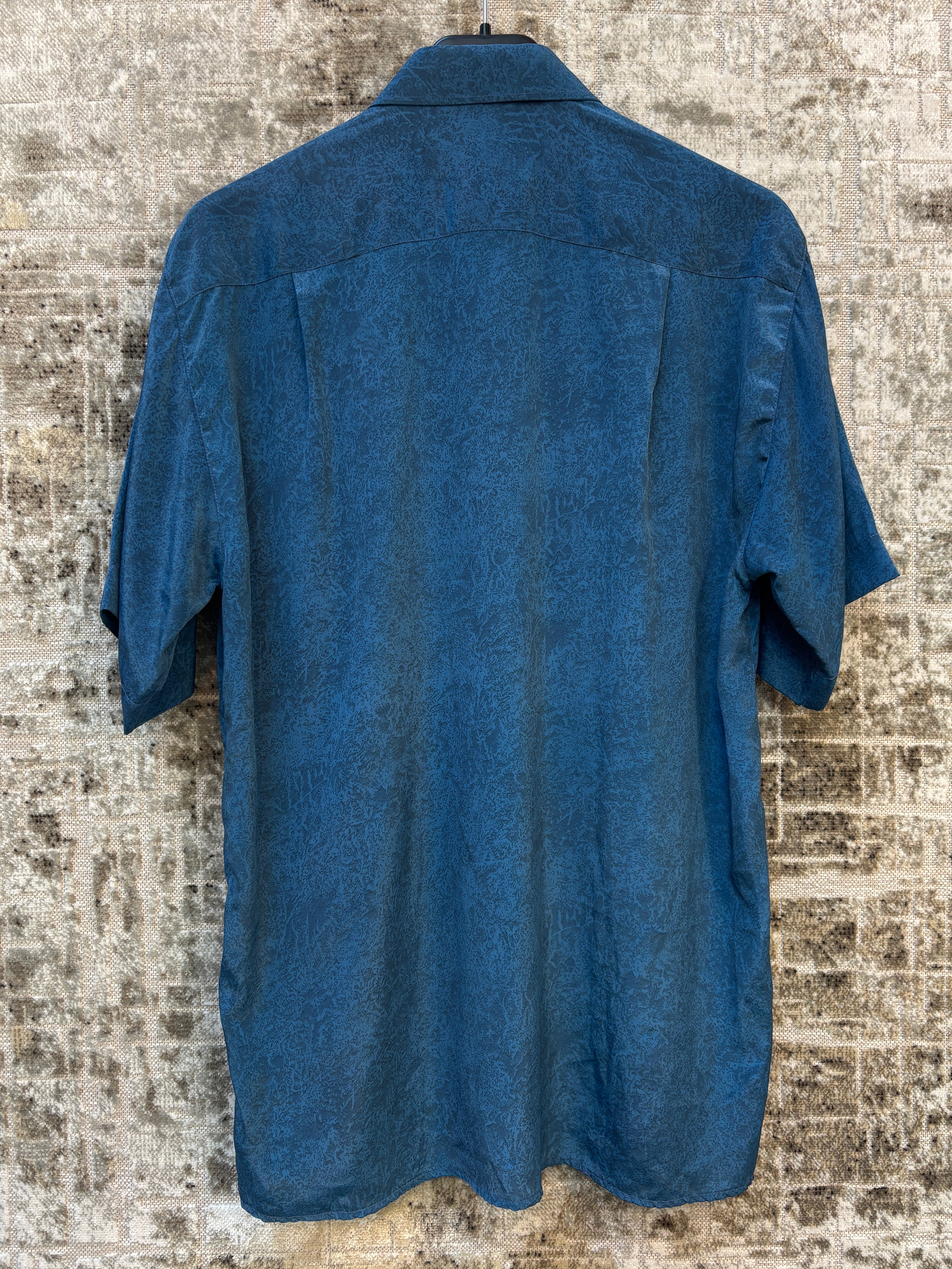 Mens Vintage Christian Dior 100% Silk Button Up Shirt