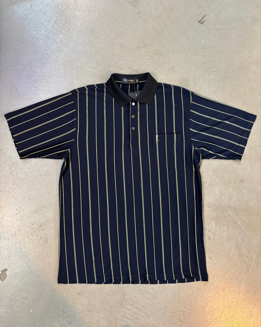 Mens Vintage Silk YSL Short Sleeve Button Up