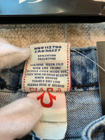 True Religion Light Wash Straight Jeans