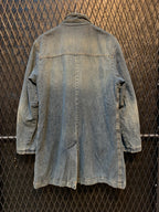 Vintage Men's Energie Long Blue Denim Coat