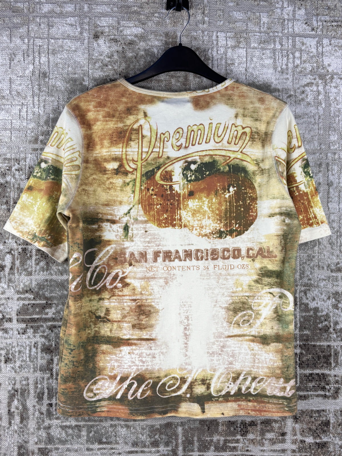 Womens Y2K Brown Graphic T Shirt